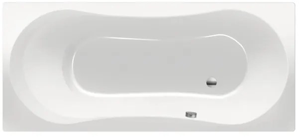 Xenz Dominica Douchebad - 170x75x47 - afvoer uiteinde - acryl - wit 6817-01
