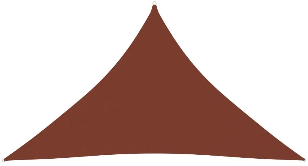 vidaXL Zonnescherm driehoekig 4x4x5,8 m oxford stof terracottakleurig