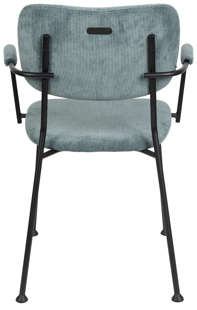 Zuiver Benson Design Stoel Met Armleuningen Grijsblauw