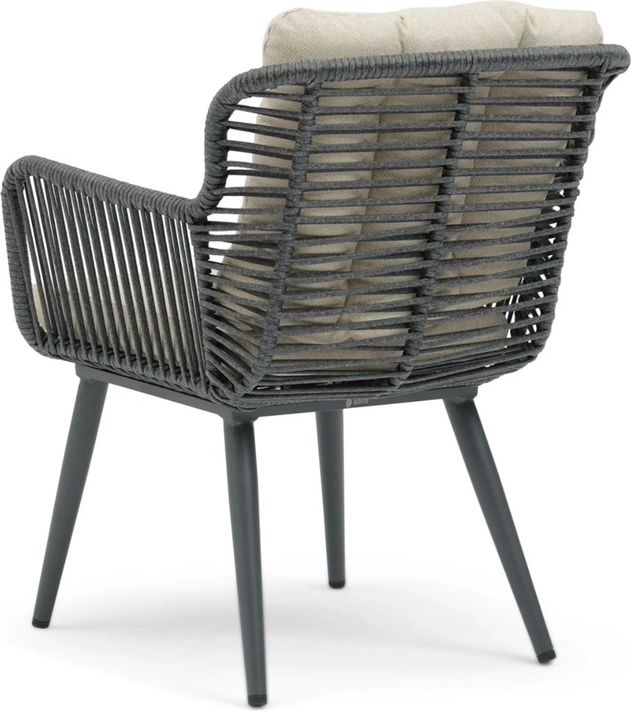 Tuinset 6 personen 240 cm Rope Grijs Coco Custa/Ellisse