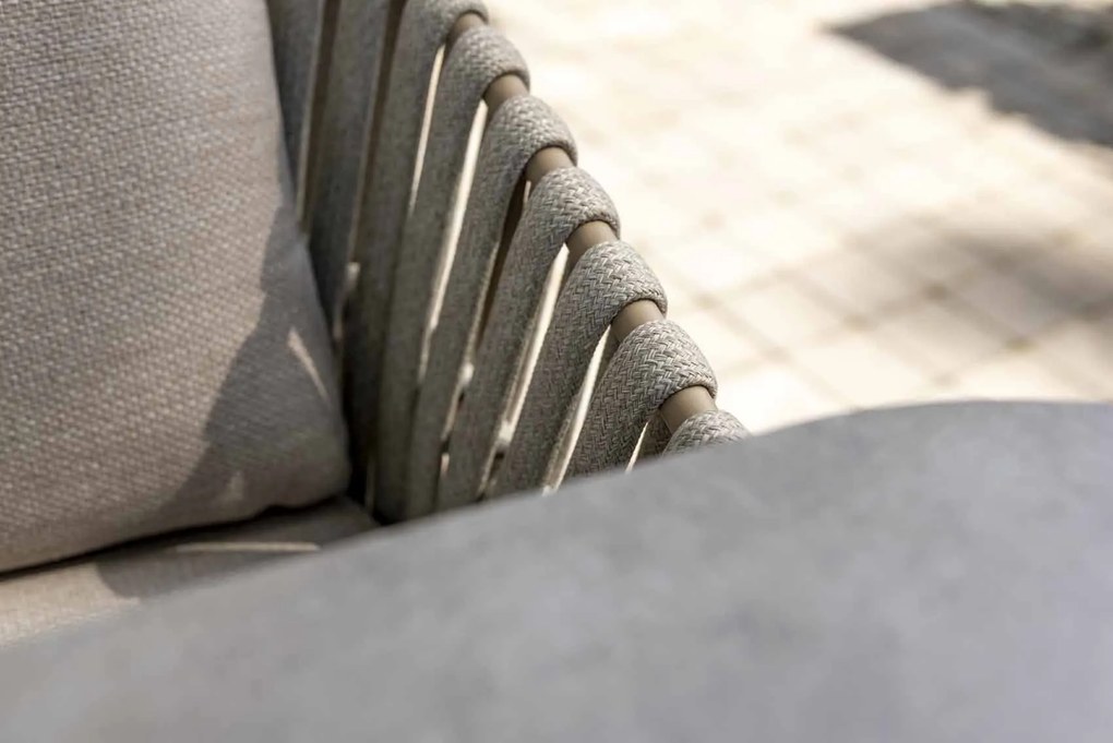 Taste by 4 Seasons Eva tuinset latte met Denia tafel latte met keramisch tafelblad 240 cm Tuinset beige weerbestendig