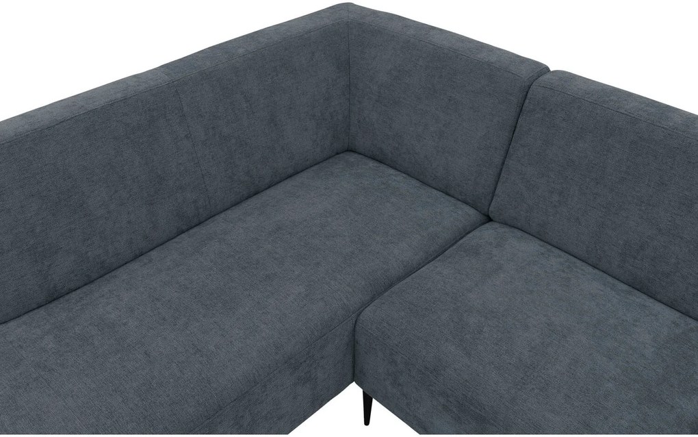 Goossens Hoekbank Tiolo Met Relaxfunctie En Hoofdsteun grijs, stof, 3-zits, modern design met ligelement links