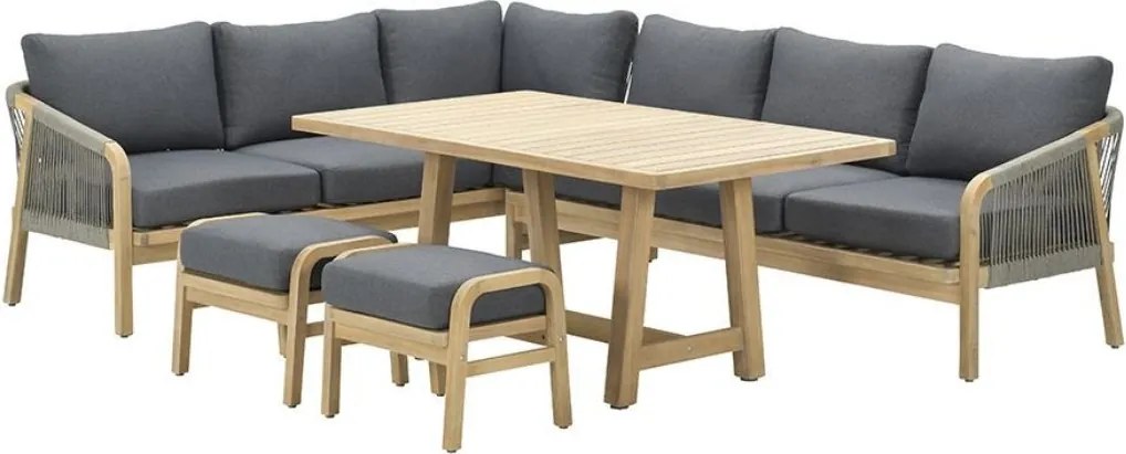 Garden Impressions Alora lounge dining set 6-delig links - grijs