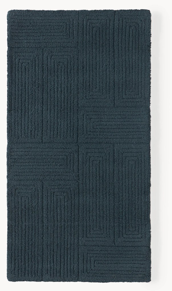 Handgetuft wollen vloerkleed Alexia met geometrisch patroon