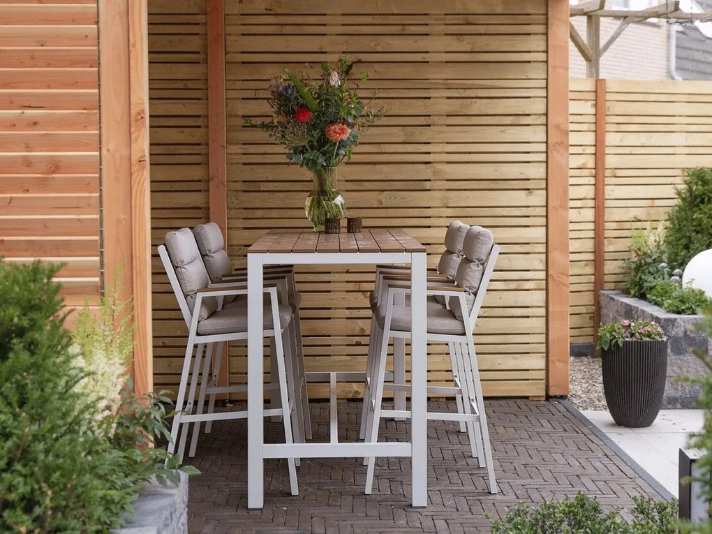 Barset Bellagio  | 4 personen polywood | Tuinset stapelbaar | 5-delig | Kees Smit Tuinmeubelen