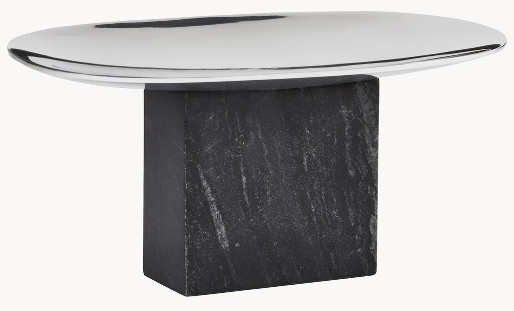 Decoratief dienblad Sapoto met marmeren voetstuk