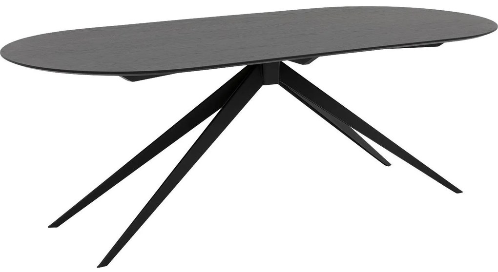 Goossens Excellent Eettafel Uniek, Semi rond 200 x 100 cm