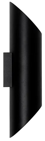 Moderne wandlamp zwart met gouden binnenkant 9,6 cm- Organo