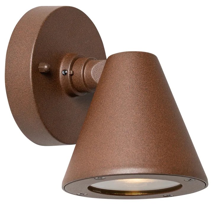Moderne buiten wandlamp roestbruin IP44 verstelbaar - Ciara