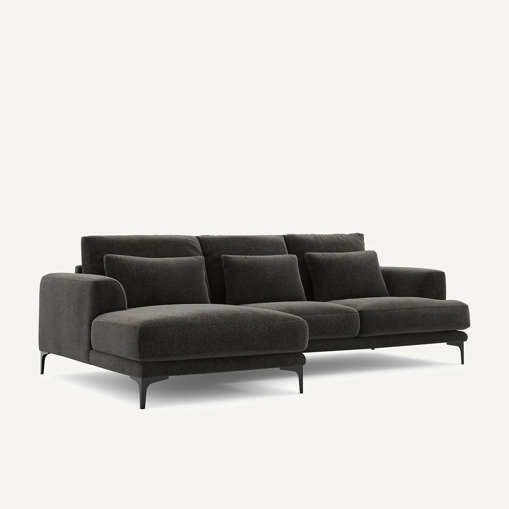 Hoekbank links fluweel chenille, Marsile