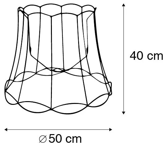Metalen lampenkap zwart 50/40 - Granny Frame