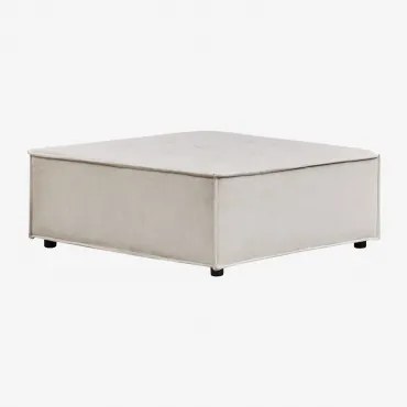 Vermont Stoffen Poef Chenille Crèmebeige - Sklum