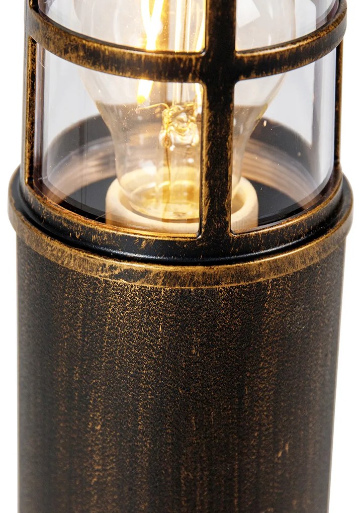 Vintage staande buitenlamp antiek goud IP54 50 cm - Kiki Modern E27 IP54 Buitenverlichting cilinder / rond
