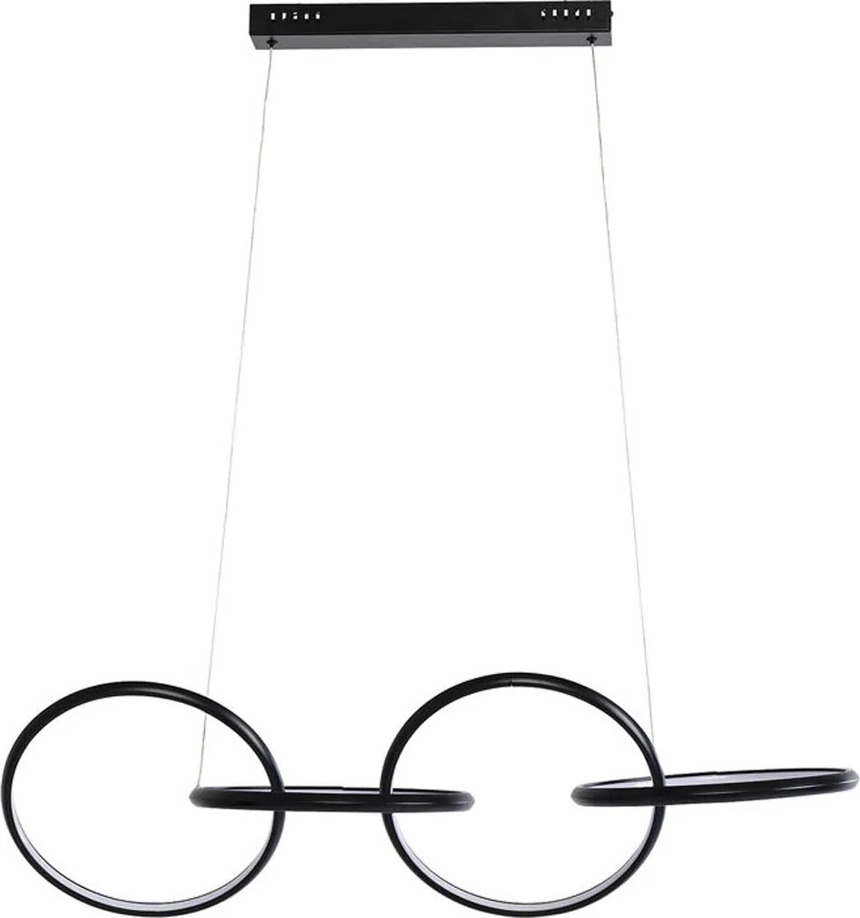 Design Hanglamp Zwarte LED Ringen
