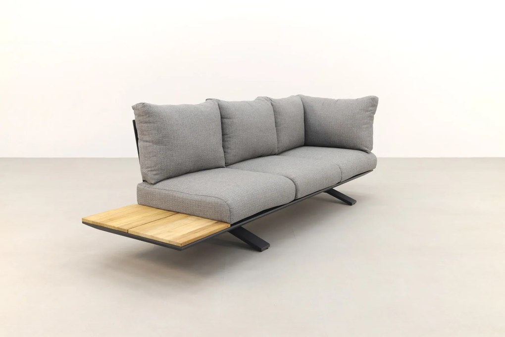 Suns Stockholm loungeset - Antraciet/teak - Light anthracite