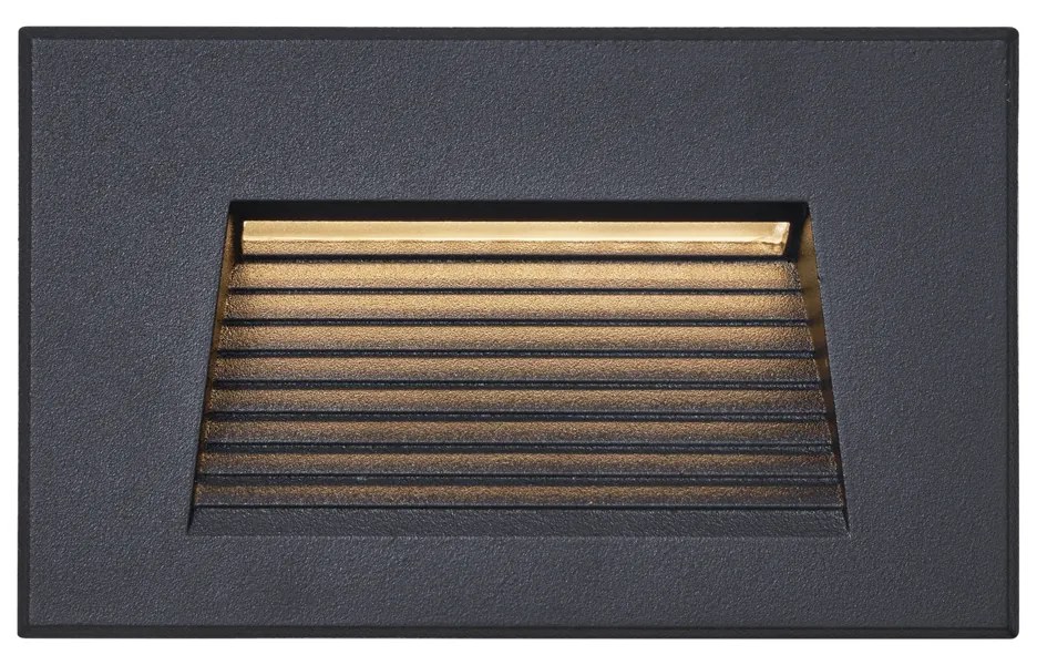 Set van 6 moderne inbouw wandlampen zwart 11,5cm incl. LED IP65 - Trem