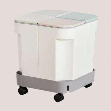 Deivin Recycling Afvalemmer Wit - Sklum