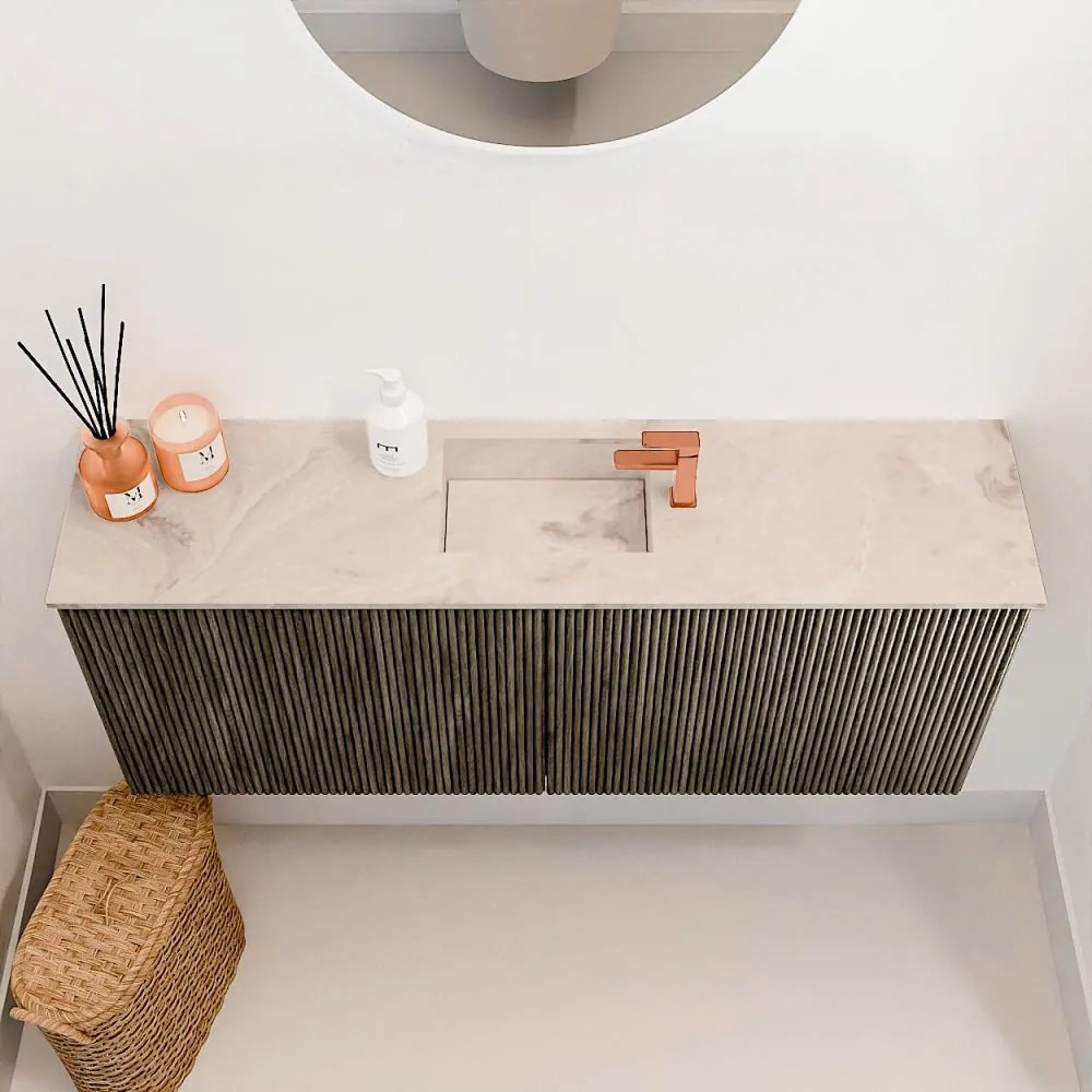 Mondiaz Joya DLux 100cm toiletmeubel shadow met wastafel faye midden 1 kraangat frappe