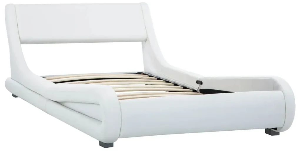 vidaXL Bedframe kunstleer wit 100x200 cm