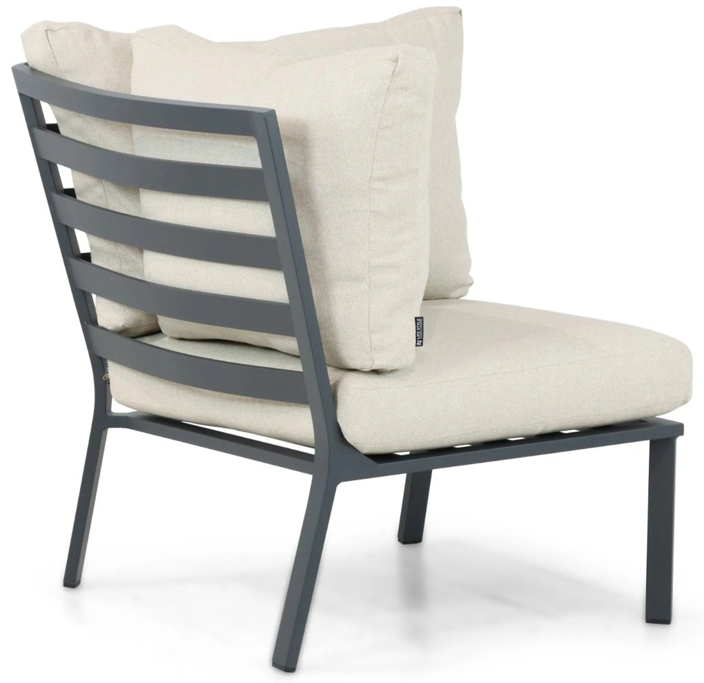 Hoek loungeset 6 personen Aluminium/Polywood (grey teakfinish) Grijs Lifestyle Garden Furniture Santiago