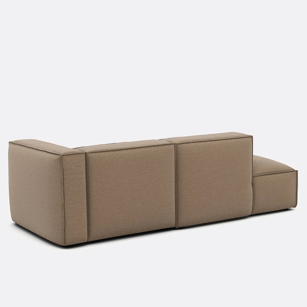 Modulaire hoekbank rechts in structuurstof, SEVEN
