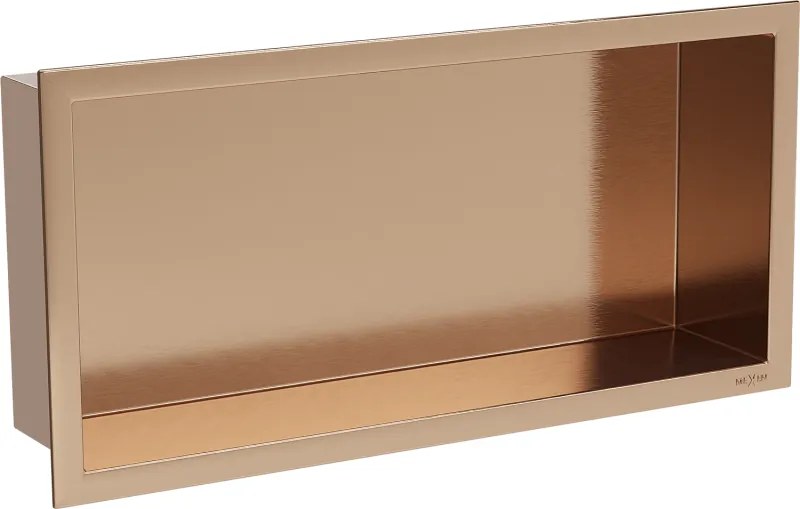 Mexen X-Wall-R nisplank met flens 45 x 20 cm, geborsteld koper - 19C0452010