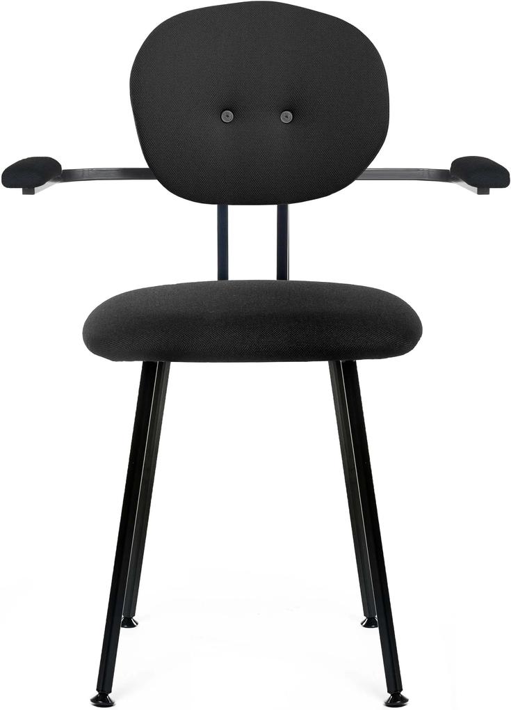 Lensvelt Maarten Baas 102 H stoel met armleuning Uni color zwart