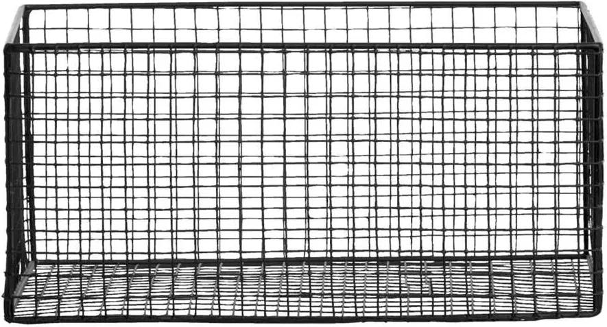 Mand Brisbane - zwart - 34,5x23x16 cm - Leen Bakker