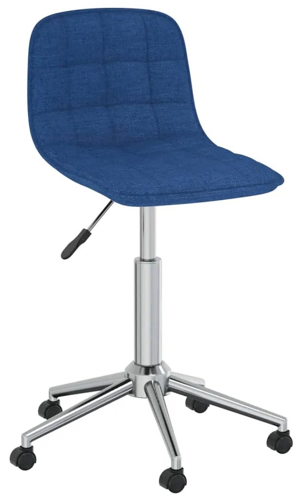 vidaXL Eetkamerstoelen draaibaar 6 st stof blauw