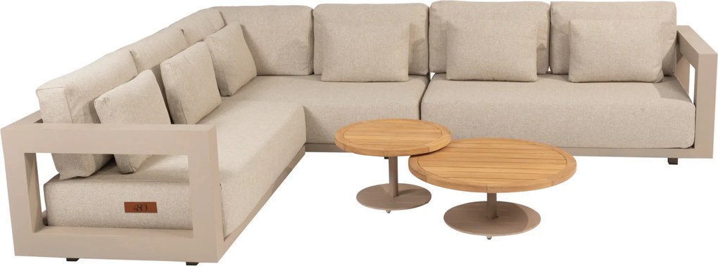 Volta Metropolitan hoek loungeset 5 delig teak latte 4 Seasons Outdoor