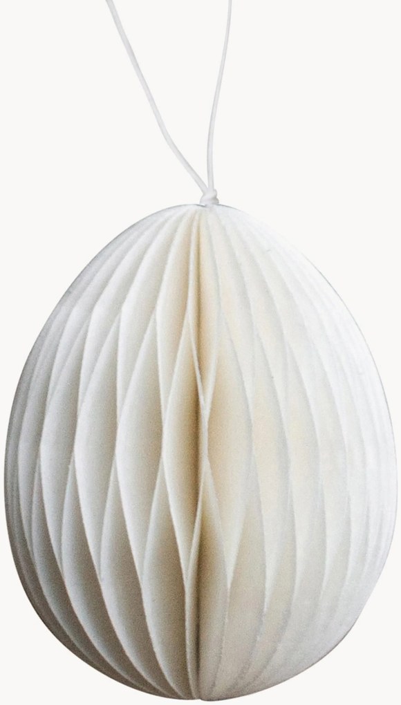 Handgemaakte paasdecoratie hangers Ovoid, 4 stuks, Ø 7 cm