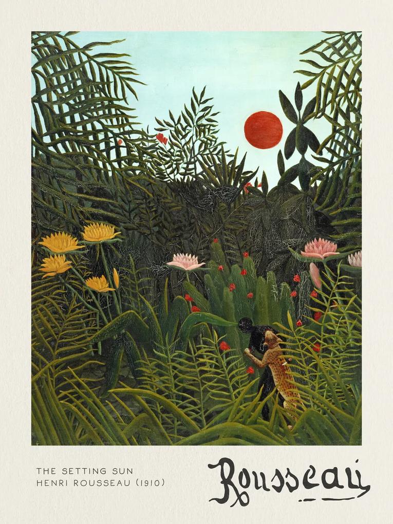 Kunstdruk The Setting Sun - Henri Rousseau, (30 x 40 cm)