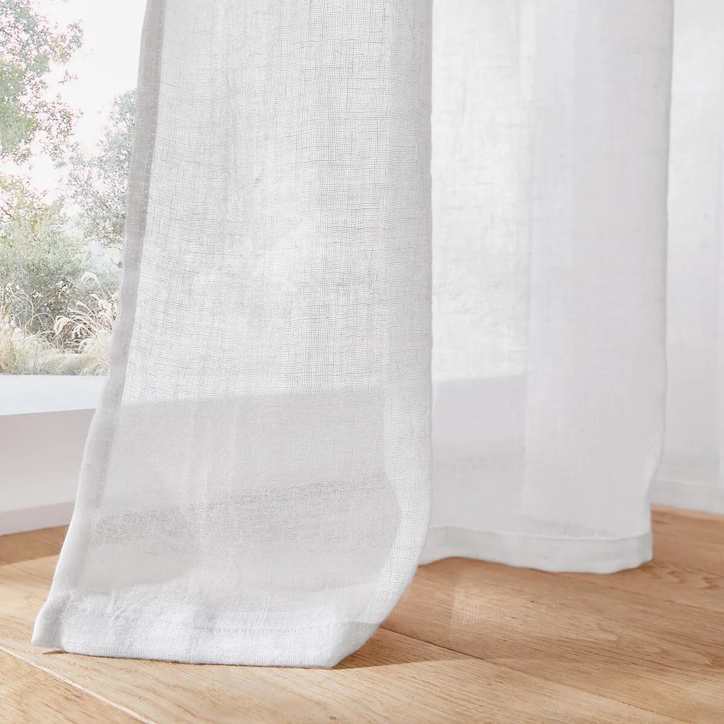 Lussengordijn in polyester en linnen Aron