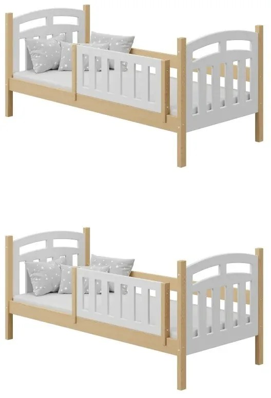Kinderen Wit - Roze Stapelbed van massief hout - Niko For Kids Kinderen Junior 5059914048962 Children's Beds Home, 160x80, Grote enkele, 11 cm schuim/
