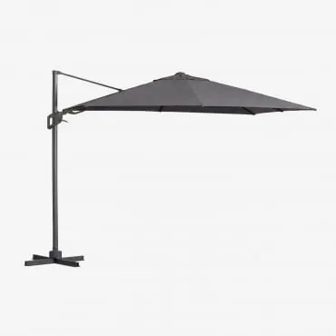 Parasol 295x295 Cm In Stof En Aluminium Hydra Grijs – Grafiet - Sklum