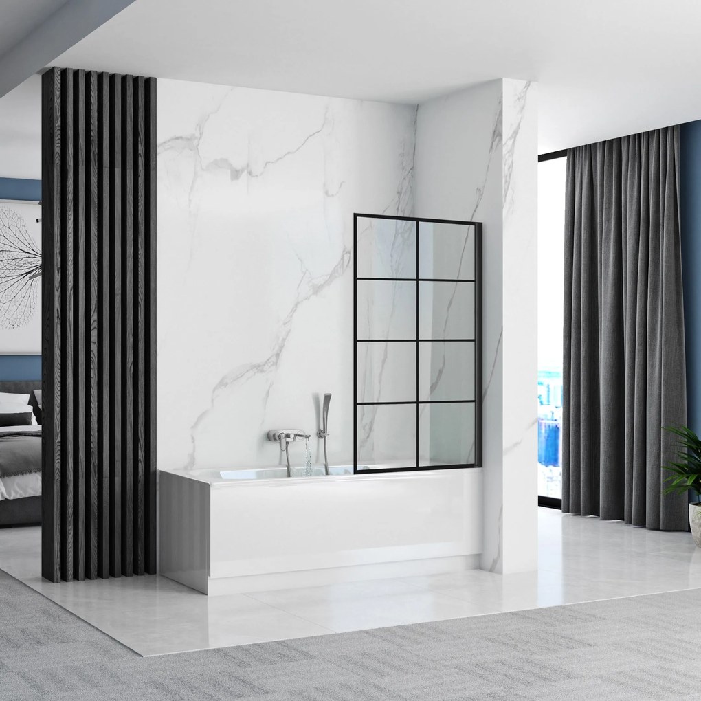 Badscherm Rea Lagos-1 Fix 80 Zwart