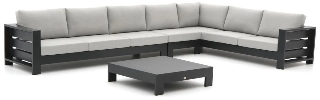 Hoek loungeset Bellagio  | 7 personen | Loungeset Grijs | Hoekbank Aluminium | 420x265cm | Kees Smit Tuinmeubelen