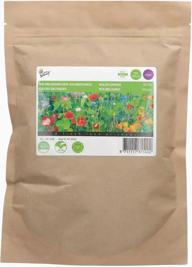 Buzzy seeds bloemenweide - één- en meerjarig - 250g