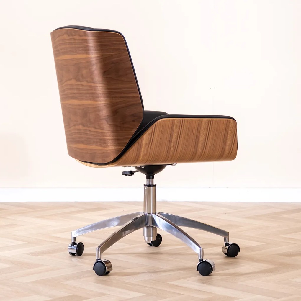 Design Bureaustoel Gebogen Hout
