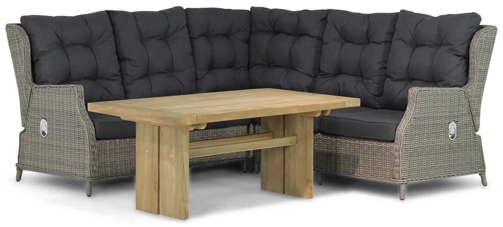 Dining Loungeset 5 personen Wicker Taupe  Garden Collections Chicago/Brighton