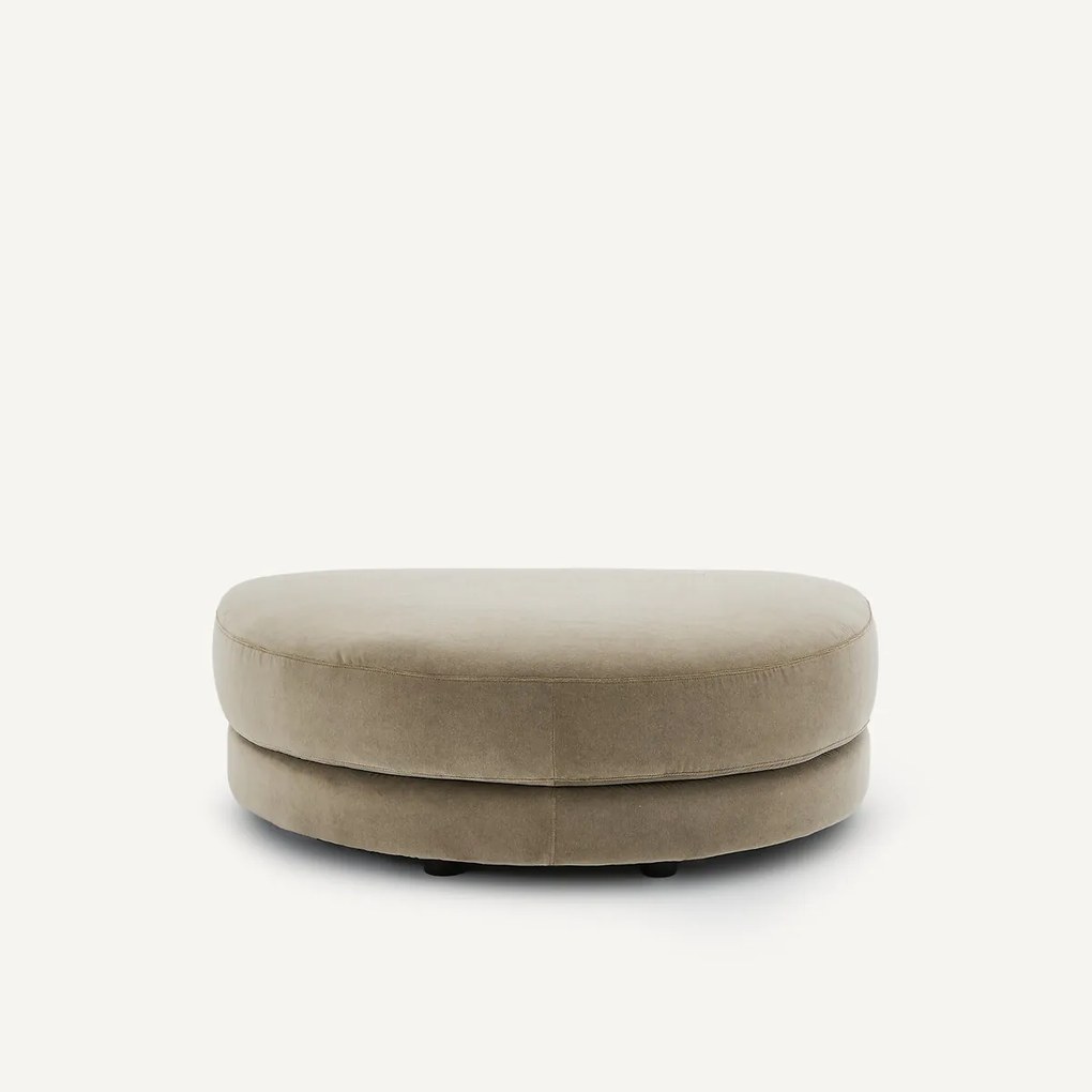 Modulaire voetensteun in stonewashed fluweel, TIBERIO