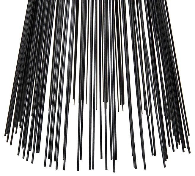 Landelijke hanglamp zwart rond 3-lichts - Broom Art Deco E27 Binnenverlichting Lamp