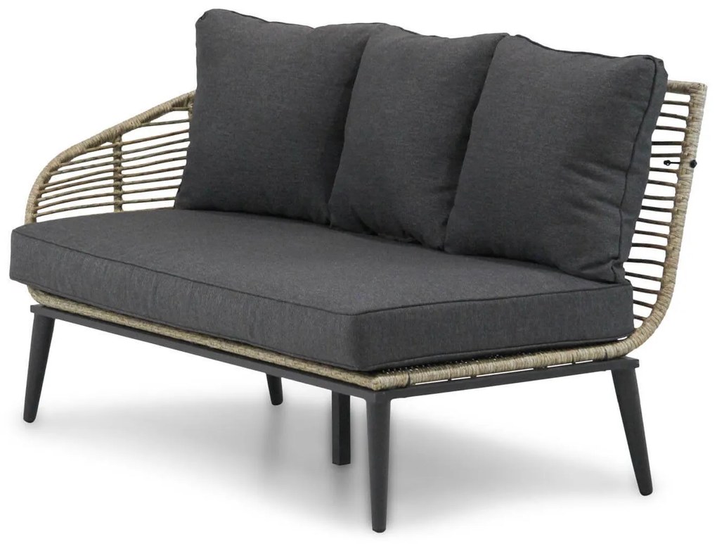 Hoek loungeset 4 personen Aluminium/wicker Taupe  Coco Coco Leonardo