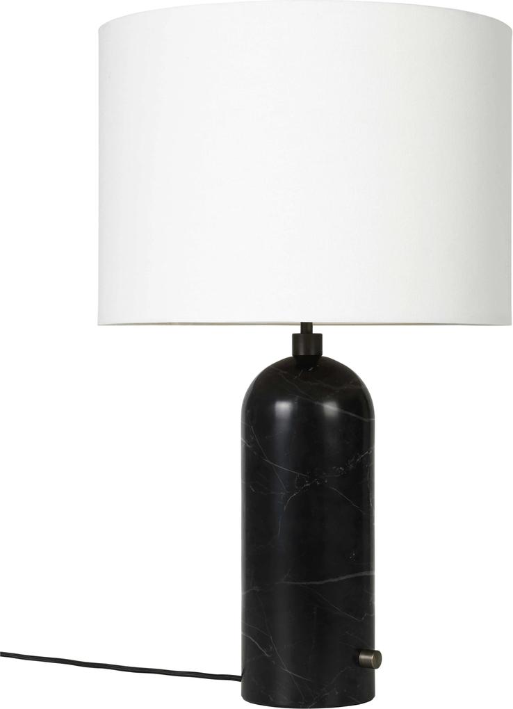 Gubi Gravity tafellamp large zwart marmer/witte kap