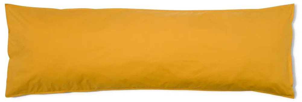 HEMA LINDA. Kussensloop Percal 50x160 Gezellig Geel (okergeel)