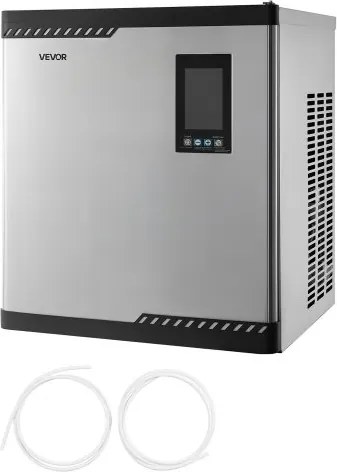 VEVOR Commerciële IJsmachine – Hoofdeenheid, 136 kg/dag RVS IJsmachine met Slim Bedieningspaneel, Zelfreinigend, Instelbare Dikte, Ideaal voor Restaurants, Bars, Cafés, Hotels – Alleen Hoofdeenheid