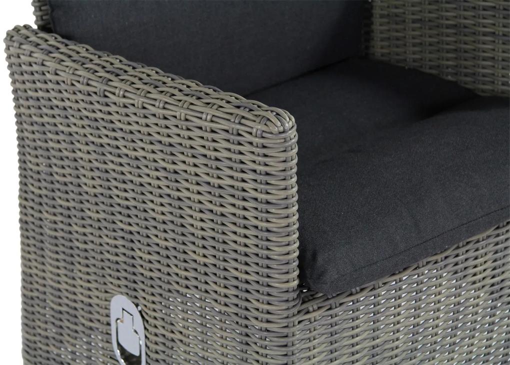Tuinset 6 personen 240 cm Wicker Taupe Garden Collections Madera/Oregon