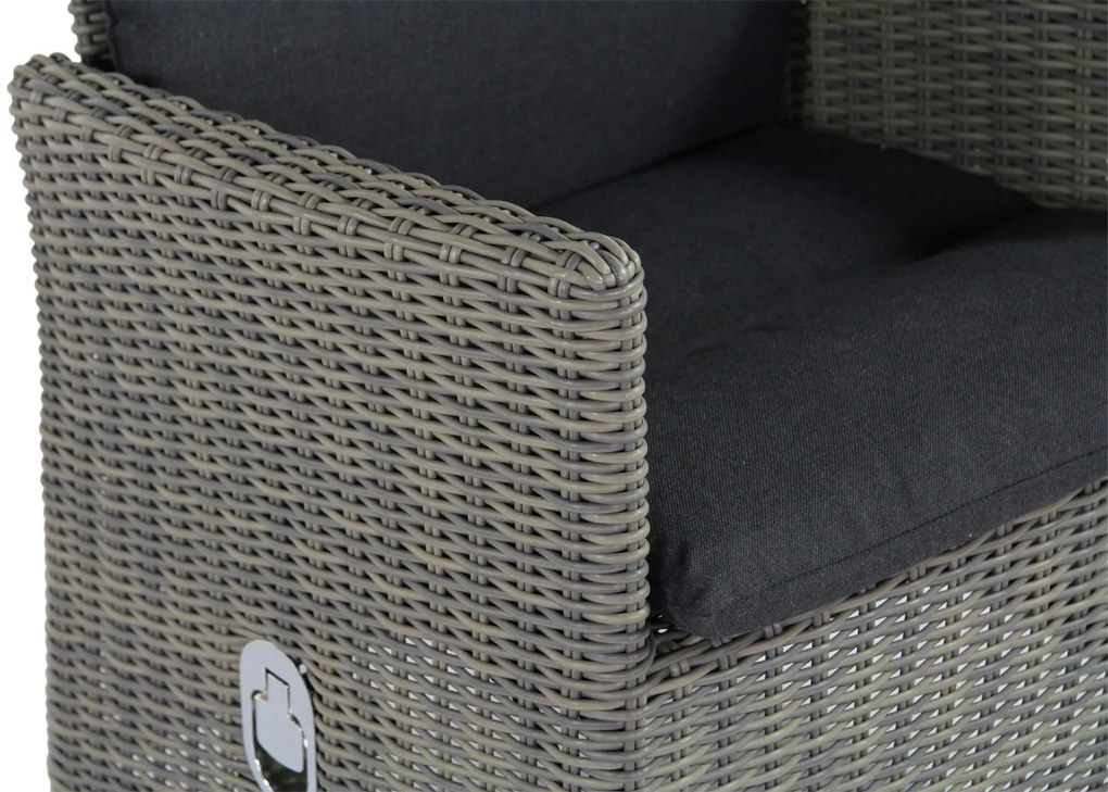 Verstelbare Tuinstoel Wicker Taupe-naturel-bruin Garden Collections Madera