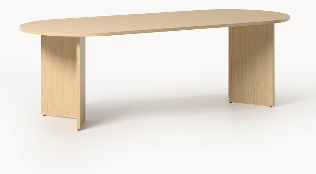 Ovale houten eettafel Toni, 200 x 90 cm