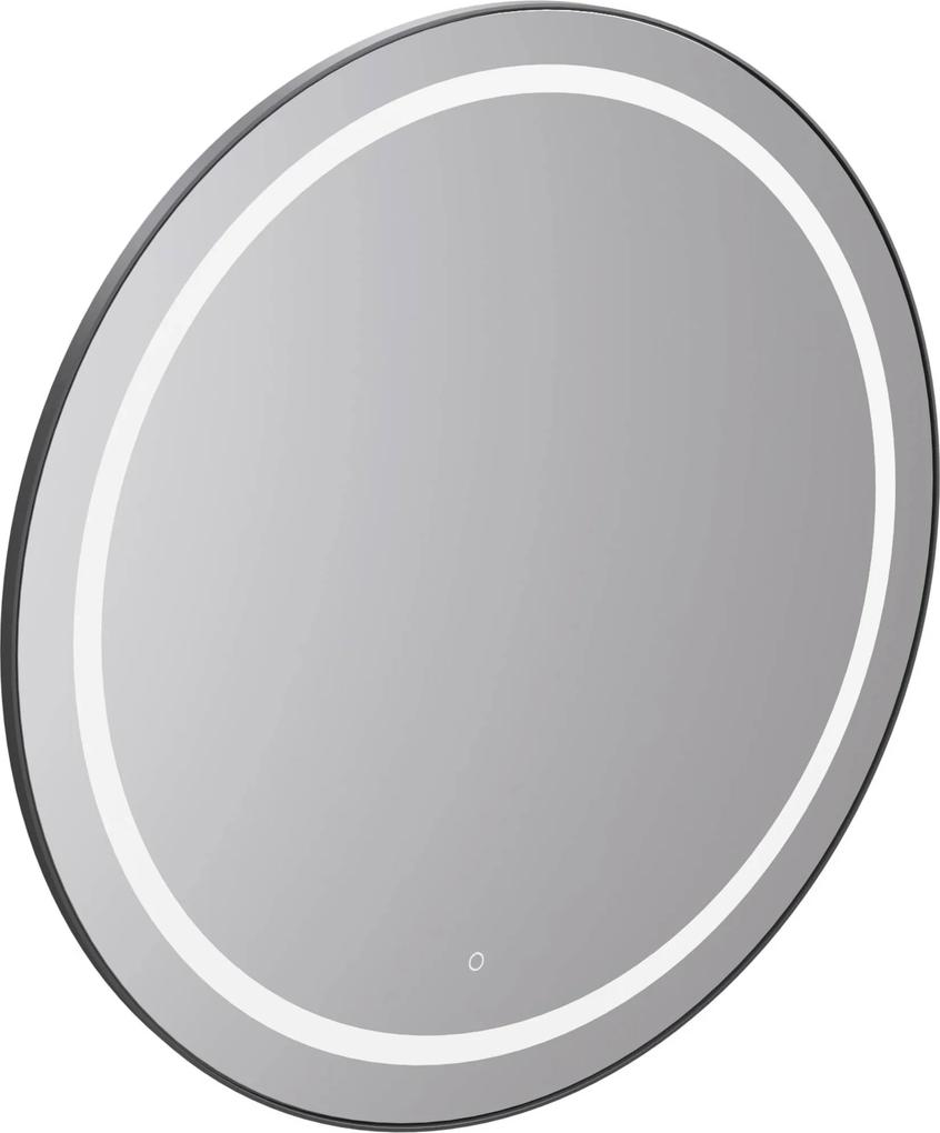 Round Luxe Ronde spiegel 80x3,6 cm Zwart